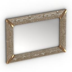 램프가 있는 스타일리스트 거울 3d 모델