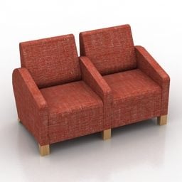Two Armchair Furniture 3d model