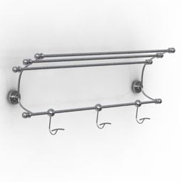 Bathroom Stainless Steel Hanger 3d model