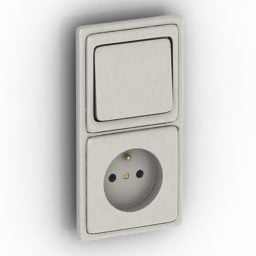 Conjunto eléctrico de interruptor para el hogar modelo 3d