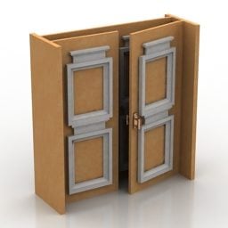 Klassisches Türset 3D-Modell