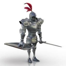Keskiaikainen Knight Iron Armor 3D-malli