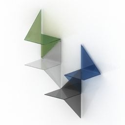 Etagères Forme Polygone Adonde modèle 3D