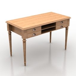 Wood Table Divoire Design 3d model