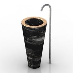 Décor d'évier en forme de vase haut modèle 3D
