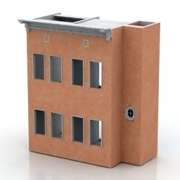 Basit Ev Binası 3d modeli