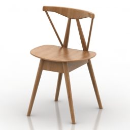 Custom Root Chair 3d-modell i trestil