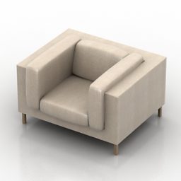 Enkele fauteuil Magnat Beige Kleur 3D-model