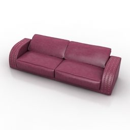 Loveseat Purple Sofa Salotti 3d model