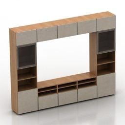 Ikea Wall Mef Tv Rack Stand 3d model