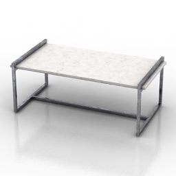 Rectangle Marble Top Table Hollis 3d model