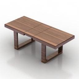 שולחן קונסולת עץ מתרחב דגם תלת מימד