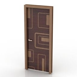 Apartment Door With Patterns 3d model