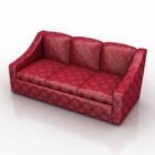 Design elegante do sofá de três lugares