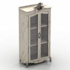 Classic Glass Door Wood Cabinet