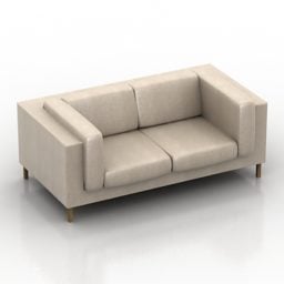 Beige Leather Sofa Magnat Design 3d model