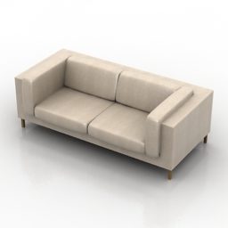 Beige Loveseat Sofa Magnat 3d model