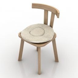 Dřevěná židle Gervasoni Design 3D model
