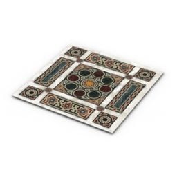 Arabic Pattern Tiles Floor 3d model