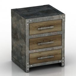 High Locker With Drawers 3d model