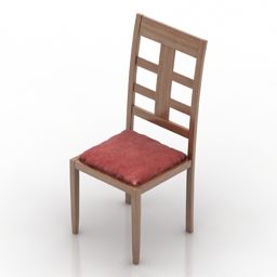 כיסא סולם גב דגם תלת מימד