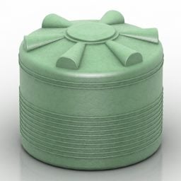 Rustikální 3D model Metal Barrels Pack