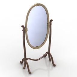 Oval Mirror Furniture 3d model