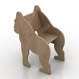 Children Room Furniture Gorilla Shape 3d model