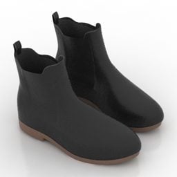 Schwarze Schuhe 3D-Modell