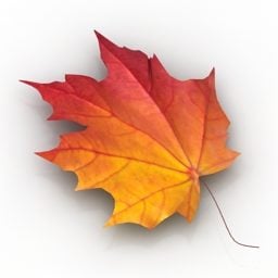 Modelo 3d de folhas de outono canadenses