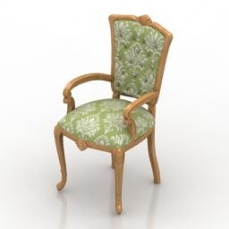 3д модель классического деревянного кресла Istiridye