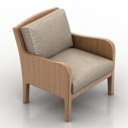 Wooden Armchair Meridiani 3d model