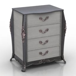 Commode Classic Locker Night Stand 3d-modell