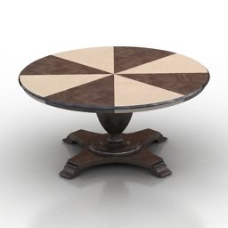 Klassinen Wood Table Royale 3D-malli