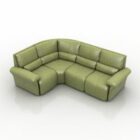 Corner Sofa Green Leather