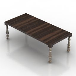 Table Dining Rectangle Shape 3d model