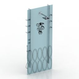 Shower Room Glass Door 3d model