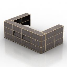3д модель модульной мебели шкафчика