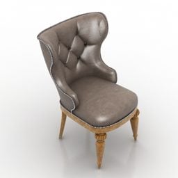 Wing Back Armchair Classic Style 3d model