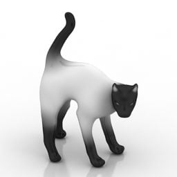 Cat Figurine Animal 3d-model
