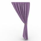 Purple Fabric Curtain
