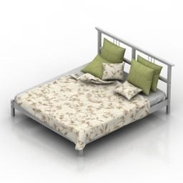 מיטה זוגית איקאה דגם 3D Rikene