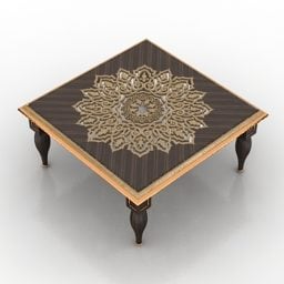 Mô hình 3d thiết kế bàn cà phê Ả Rập