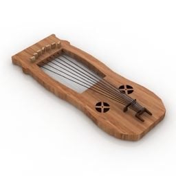 Lyre Viking Age Music Instrument 3D-malli