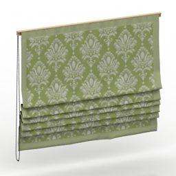 Floral Texture Curtain 3d model