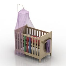 Crib Bed Furniture 3d-modell