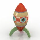 おもちゃのロケット木製