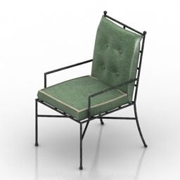 Office Armchair Green Fabric 3d model