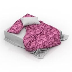 3д модель постельного белья двуспальной кровати