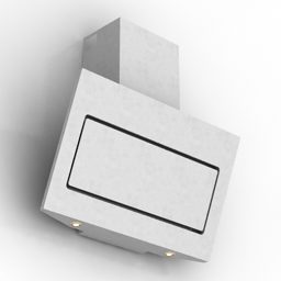 Lüftungs-Dunstabzugshaube, weiße Farbe, 3D-Modell